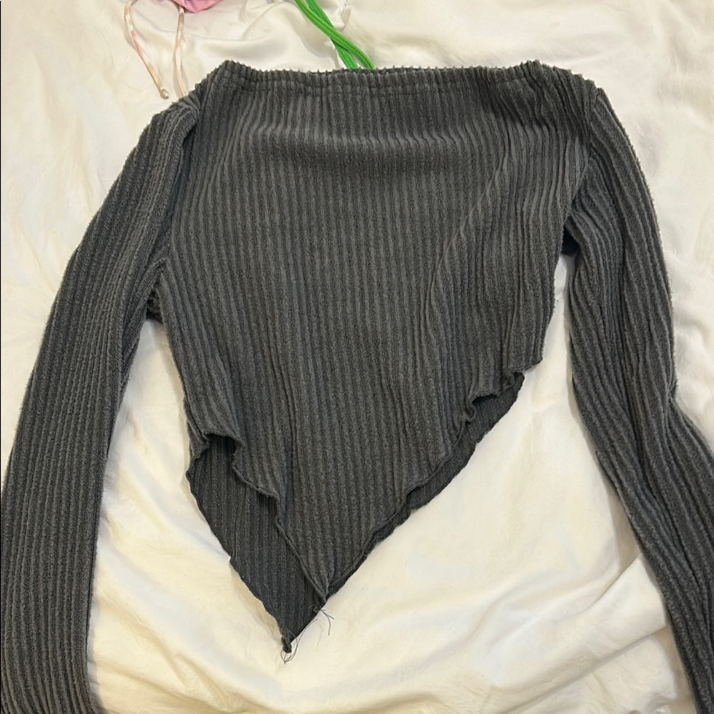 SHEIN Charcoal Off-the-Shoulder Sweater